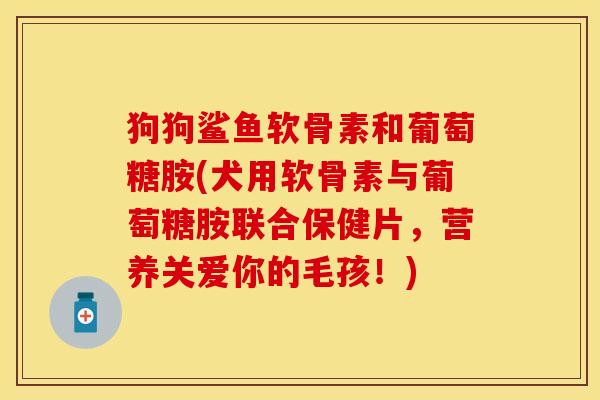 狗狗鲨鱼软骨素和葡萄糖胺(犬用软骨素与葡萄糖胺联合保健片，营养关爱你的毛孩！)