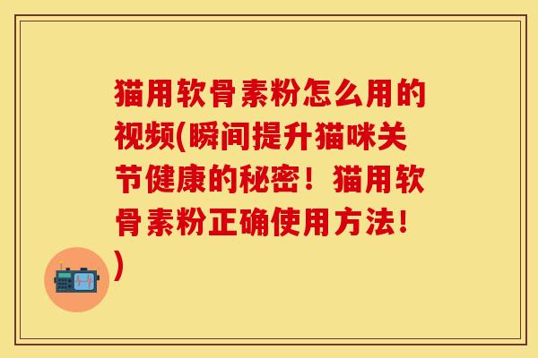 猫用软骨素粉怎么用的视频(瞬间提升猫咪关节健康的秘密！猫用软骨素粉正确使用方法！)