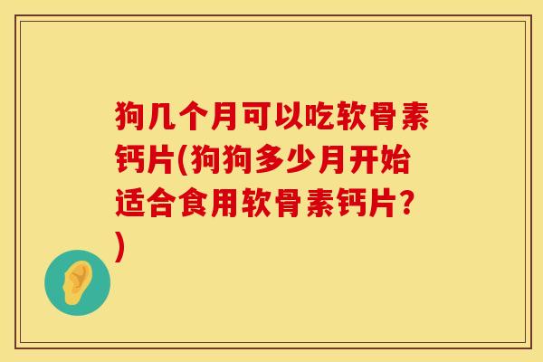 狗几个月可以吃软骨素钙片(狗狗多少月开始适合食用软骨素钙片？)