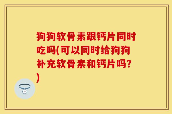 狗狗软骨素跟钙片同时吃吗(可以同时给狗狗补充软骨素和钙片吗？)