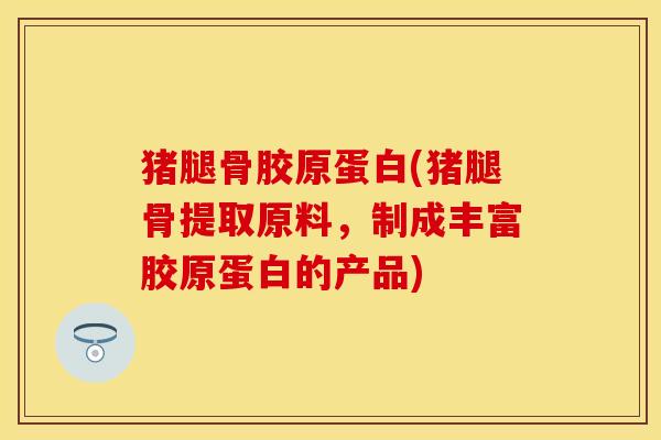 猪腿骨胶原蛋白(猪腿骨提取原料，制成丰富胶原蛋白的产品)