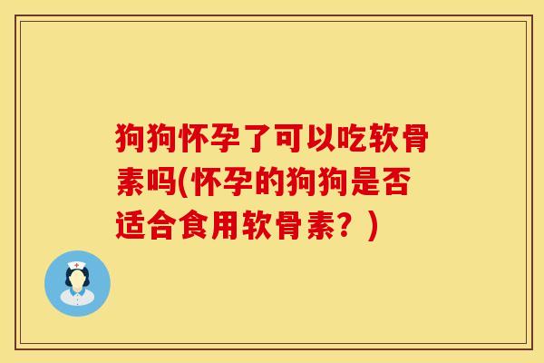 狗狗怀孕了可以吃软骨素吗(怀孕的狗狗是否适合食用软骨素？)