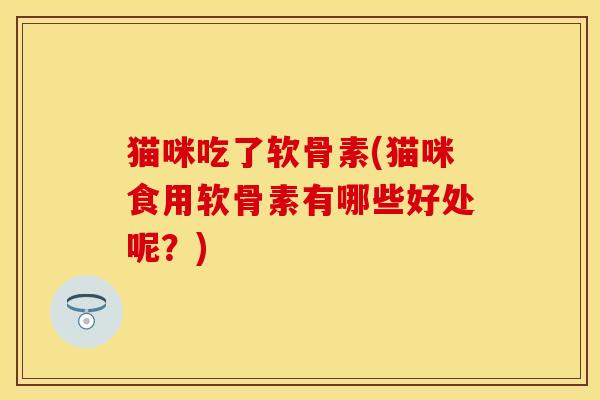猫咪吃了软骨素(猫咪食用软骨素有哪些好处呢？)