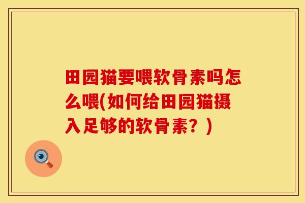 田园猫要喂软骨素吗怎么喂(如何给田园猫摄入足够的软骨素？)