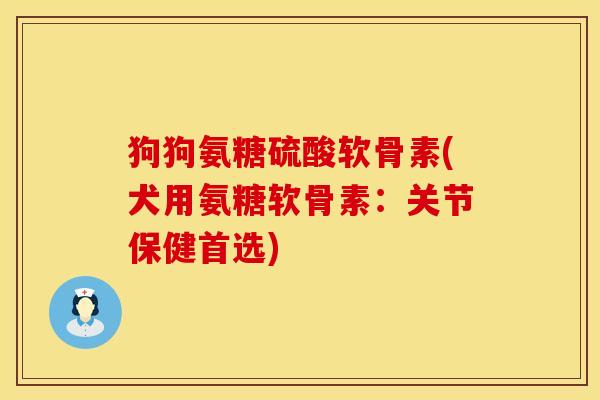 狗狗氨糖硫酸软骨素(犬用氨糖软骨素：关节保健首选)