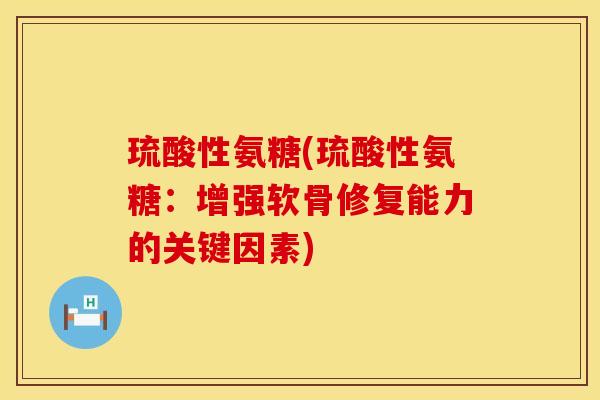 琉酸性氨糖(琉酸性氨糖：增强软骨修复能力的关键因素)