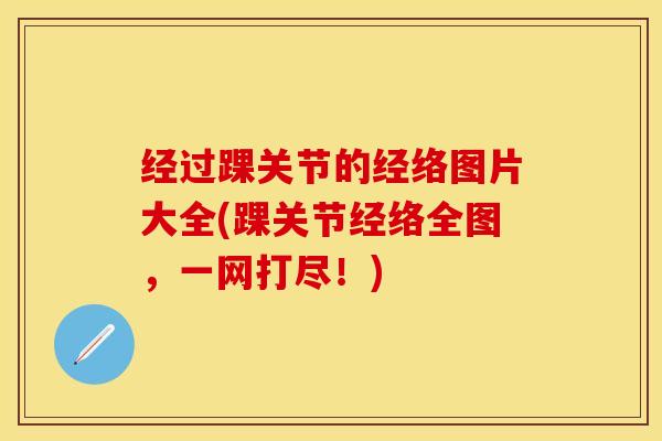 经过踝关节的经络图片大全(踝关节经络全图，一网打尽！)