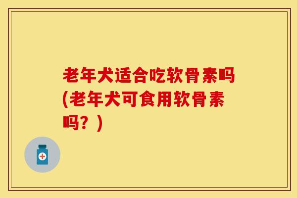 老年犬适合吃软骨素吗(老年犬可食用软骨素吗？)