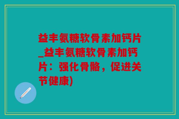 益丰氨糖软骨素加钙片_益丰氨糖软骨素加钙片：强化骨骼，促进关节健康)