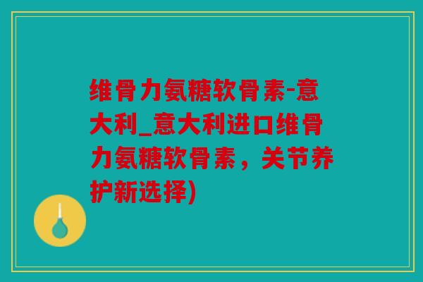 维骨力氨糖软骨素-意大利_意大利进口维骨力氨糖软骨素，关节养护新选择)