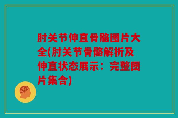 肘关节伸直骨骼图片大全(肘关节骨骼解析及伸直状态展示：完整图片集合)