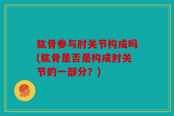 肱骨参与肘关节构成吗(肱骨是否是构成肘关节的一部分？)