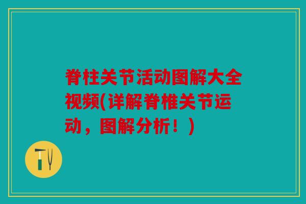 脊柱关节活动图解大全视频(详解脊椎关节运动，图解分析！)