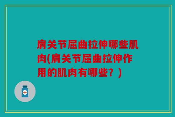 肩关节屈曲拉伸哪些肌肉(肩关节屈曲拉伸作用的肌肉有哪些？)