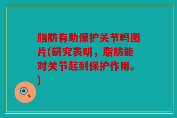 脂肪有助保护关节吗图片(研究表明,脂肪能对关节起到保护作用。) 脂肪有助保护关节吗图片(研究表明,脂肪能对关节起到保护作用。)