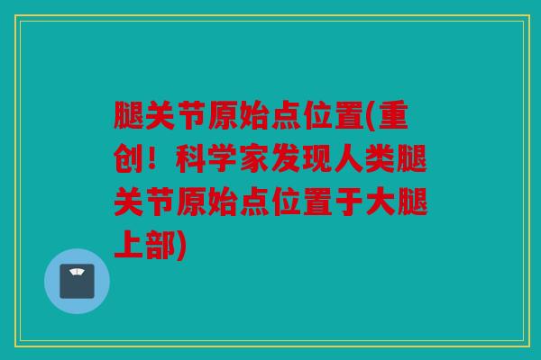 腿关节原始点位置(重创！科学家发现人类腿关节原始点位置于大腿上部)