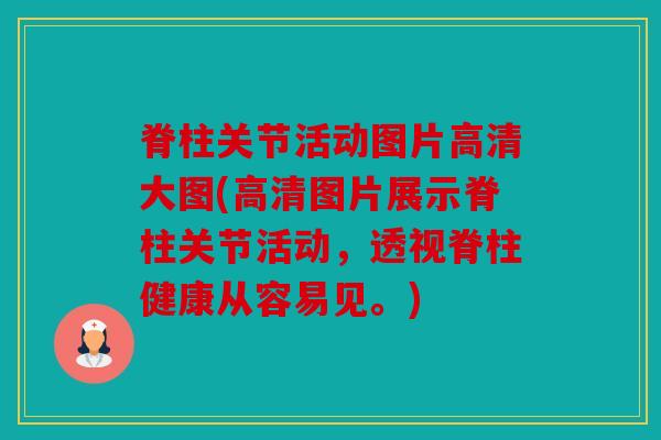 脊柱关节活动图片高清大图(高清图片展示脊柱关节活动，透视脊柱健康从容易见。)