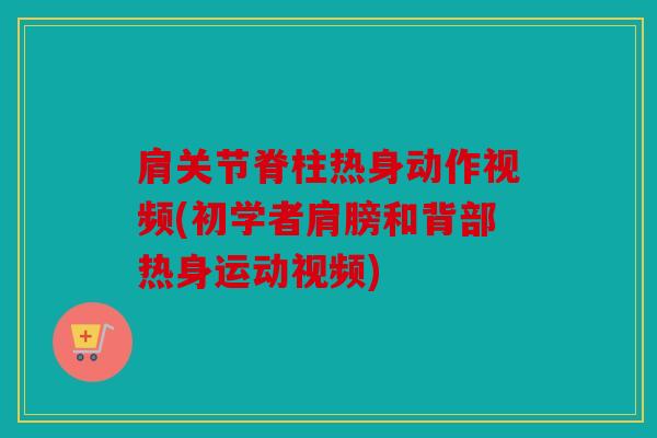肩关节脊柱热身动作视频(初学者肩膀和背部热身运动视频)