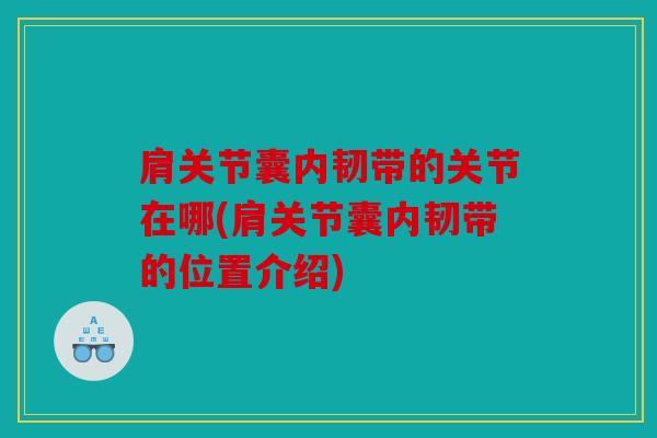 肩关节囊内韧带的关节在哪(肩关节囊内韧带的位置介绍)