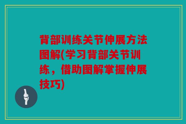 背部训练关节伸展方法图解(学习背部关节训练，借助图解掌握伸展技巧)