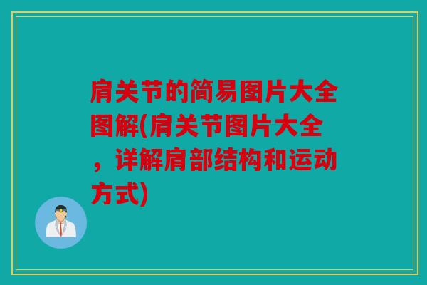 肩关节的简易图片大全图解(肩关节图片大全，详解肩部结构和运动方式)
