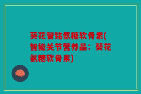 葵花智铭氨糖软骨素(智能关节营养品：葵花氨糖软骨素)