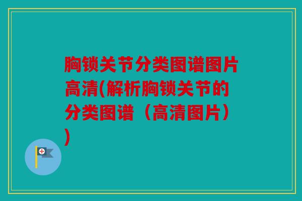胸锁关节分类图谱图片高清(解析胸锁关节的分类图谱（高清图片）)