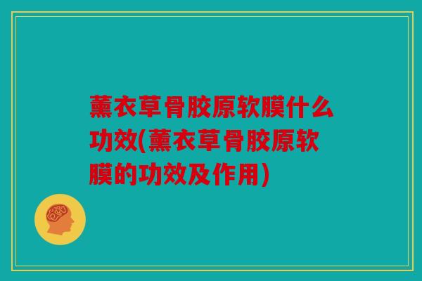 薰衣草骨胶原软膜什么功效(薰衣草骨胶原软膜的功效及作用)