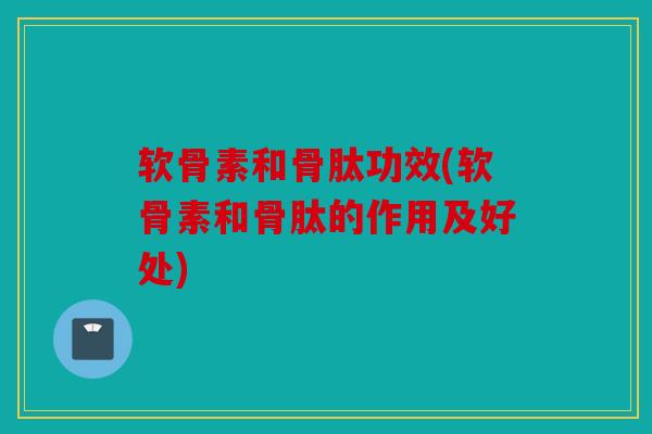 软骨素和骨肽功效(软骨素和骨肽的作用及好处)