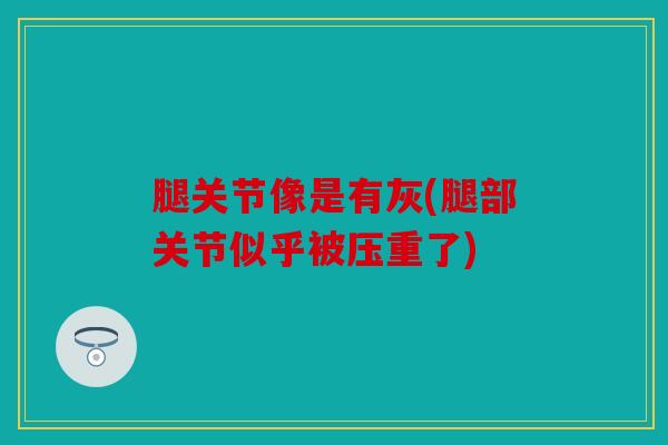 腿关节像是有灰(腿部关节似乎被压重了)