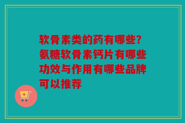 软骨素类的药有哪些?氨糖软骨素钙片有哪些功效与作用有哪些品牌可以推荐 软骨素类的药有哪些?氨糖软骨素钙片有哪些功效与作用有哪些品牌可以推荐