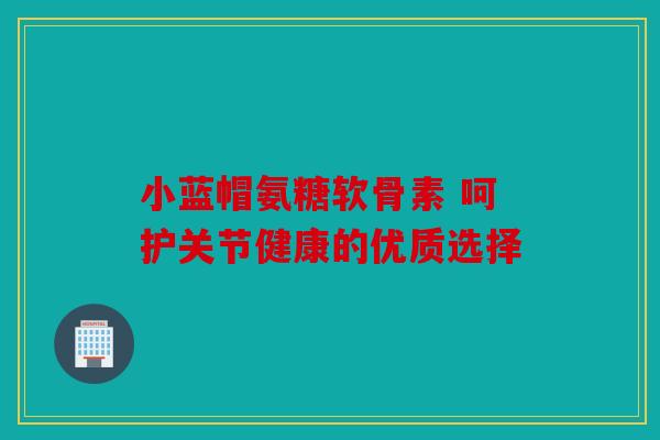 小蓝帽氨糖软骨素 呵护关节健康的优质选择