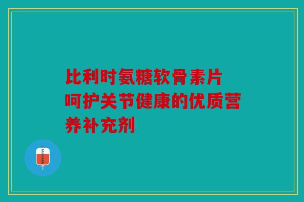比利时氨糖软骨素片 呵护关节健康的优质营养补充剂
