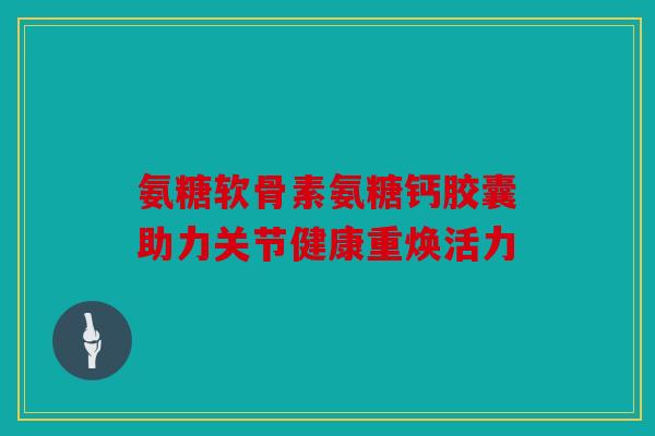 氨糖软骨素氨糖钙胶囊助力关节健康重焕活力